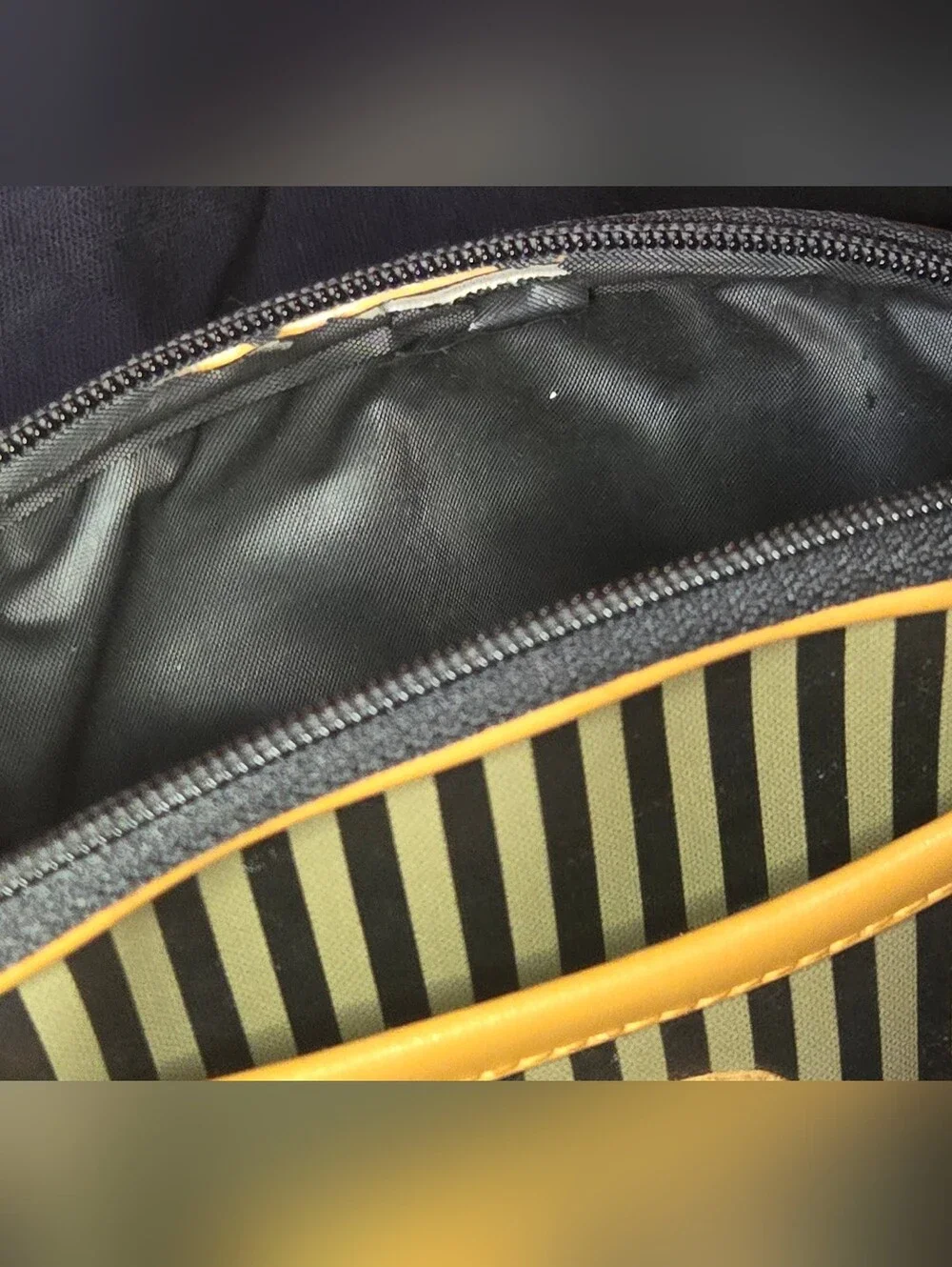 GUC Vintage Allan Edward Striped Cosmetic Pouch - No Strap